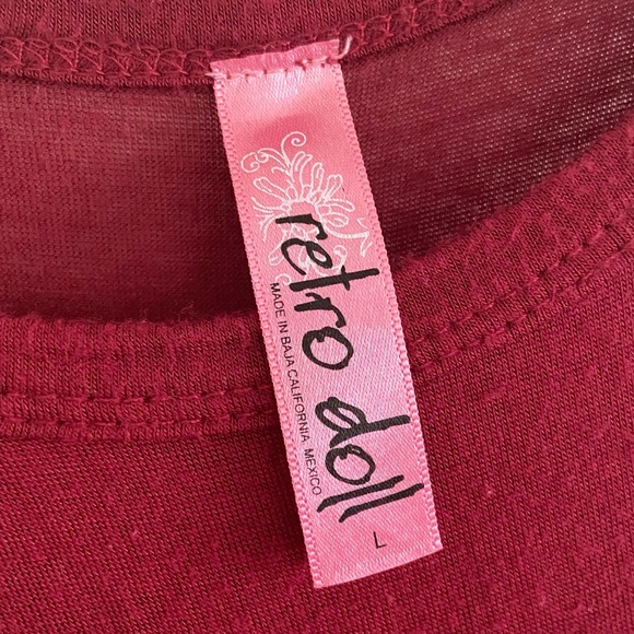 Wine a Little Laugh A Lot Retro Doll Graphic Tank - Picture 5 of 6